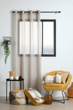 Perdea Sirius 140X260 cm, culoare natural, 100% poliester - imagine 2