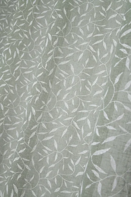 Perdea Heidi 140X260 cm, culoare gri verde, 100% poliester - imagine 3