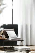 Draperie Dandy 140X260 cm, culoare crem, 100% poliester - imagine 2