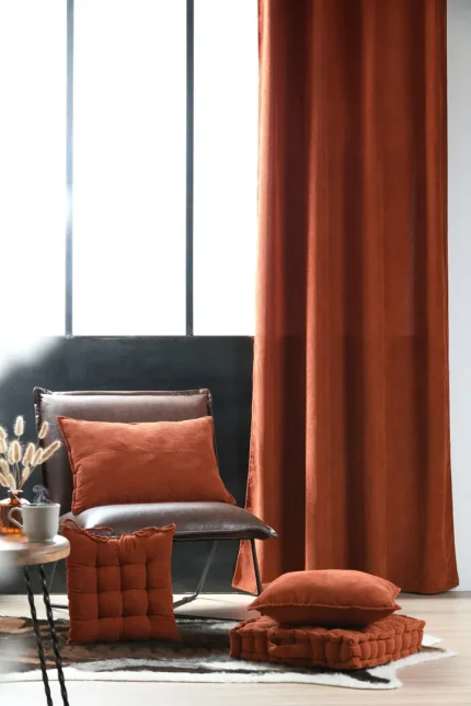 Draperie Dandy 140X260 cm, culoare arămiu, 100% poliester - imagine 2