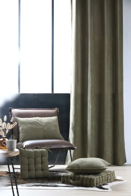 Draperie Dandy 140X260 cm, culoare kaki, 100% poliester - imagine 2