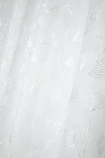 Perdea Nova 140X260 cm, culoare alb, 100% poliester - imagine 3