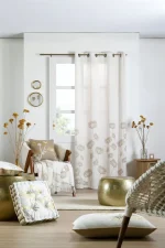 Draperie Orianna 140X260 cm, culoare natural, 45% poliester 55% bumbac - imagine 2
