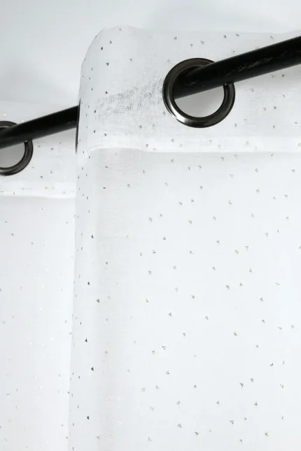 Perdea Stacy 135X260 cm, culoare alb, 100% poliester - imagine 3