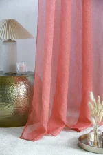 Perdea Stacy 135X260 cm, culoare marsala, 100% poliester - imagine 2