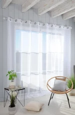 Perdea Monna 300X260 cm, culoare alb, 100% poliester - imagine 2