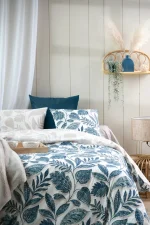 Față de pernă Calliope 50X70 cm, culoare verde petrol, 100% bumbac - imagine 7